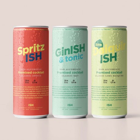 ISH Alkoholfri Drinks SpritzISH, GinISH & Tonic, DaiquirISH Lime